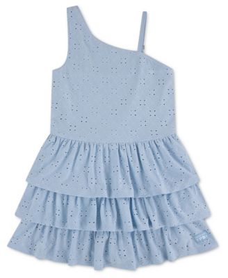 Girls' YPB Eyelet One-Shoulder Mini Dress