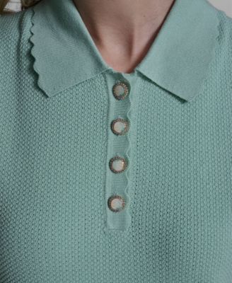 Women's Collared Sleeveless Sweater