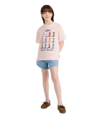 Girls' 7-16 Oversized Boots Crewneck T-Shirt