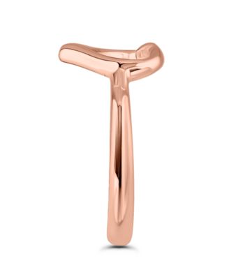 Open Heart Polish Adjustable Toe Ring. 18Kt Rose Gold over Sterling Silver. Created for Macy's.