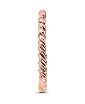Rope Twist Adjustable Toe Ring. 18KT Rose Gold over Sterling Silver. Created for Macy's.