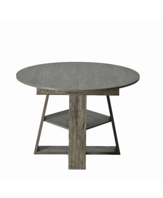  Extendable Round Dining Table for 4-8, Modern Kitchen Oval Table