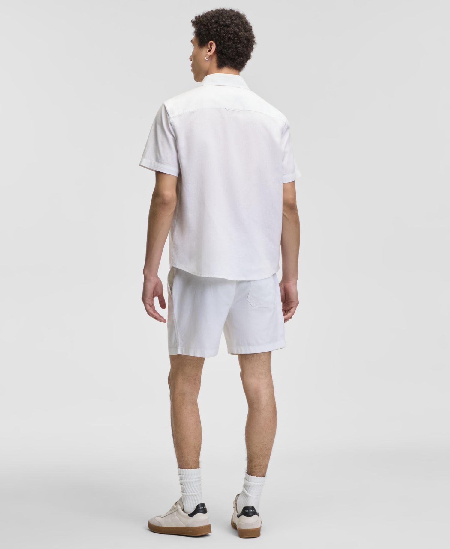 Men's Devin Linen Blend Woven Short-Sleeve Shirt