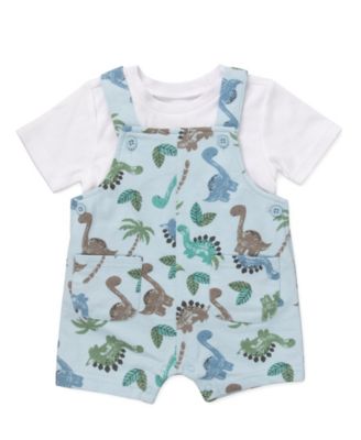 Baby Boys' Dinosaur Overall and T-Shirt, 2-Piece Set