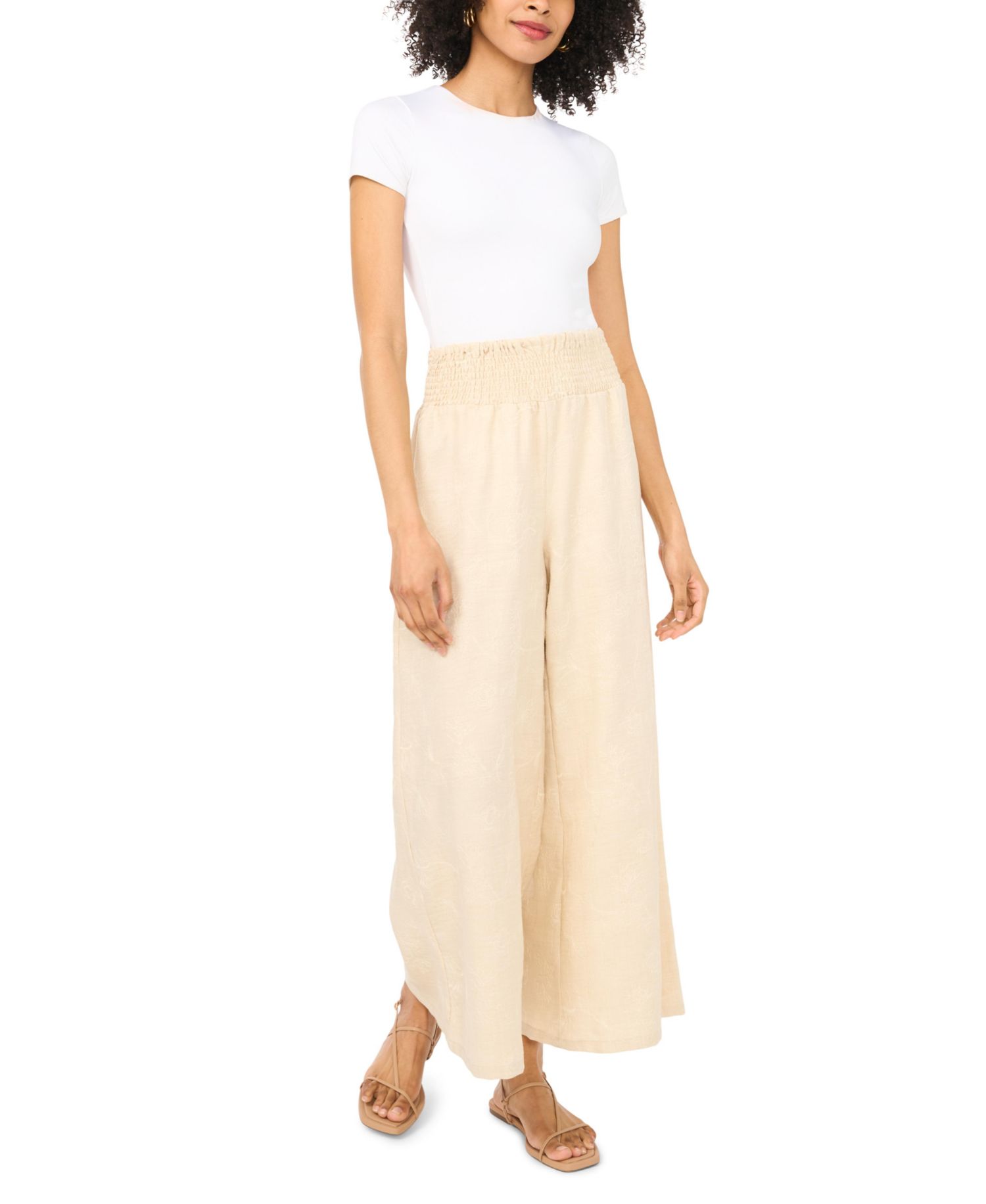 Women's Cropped Wide-Leg Pants