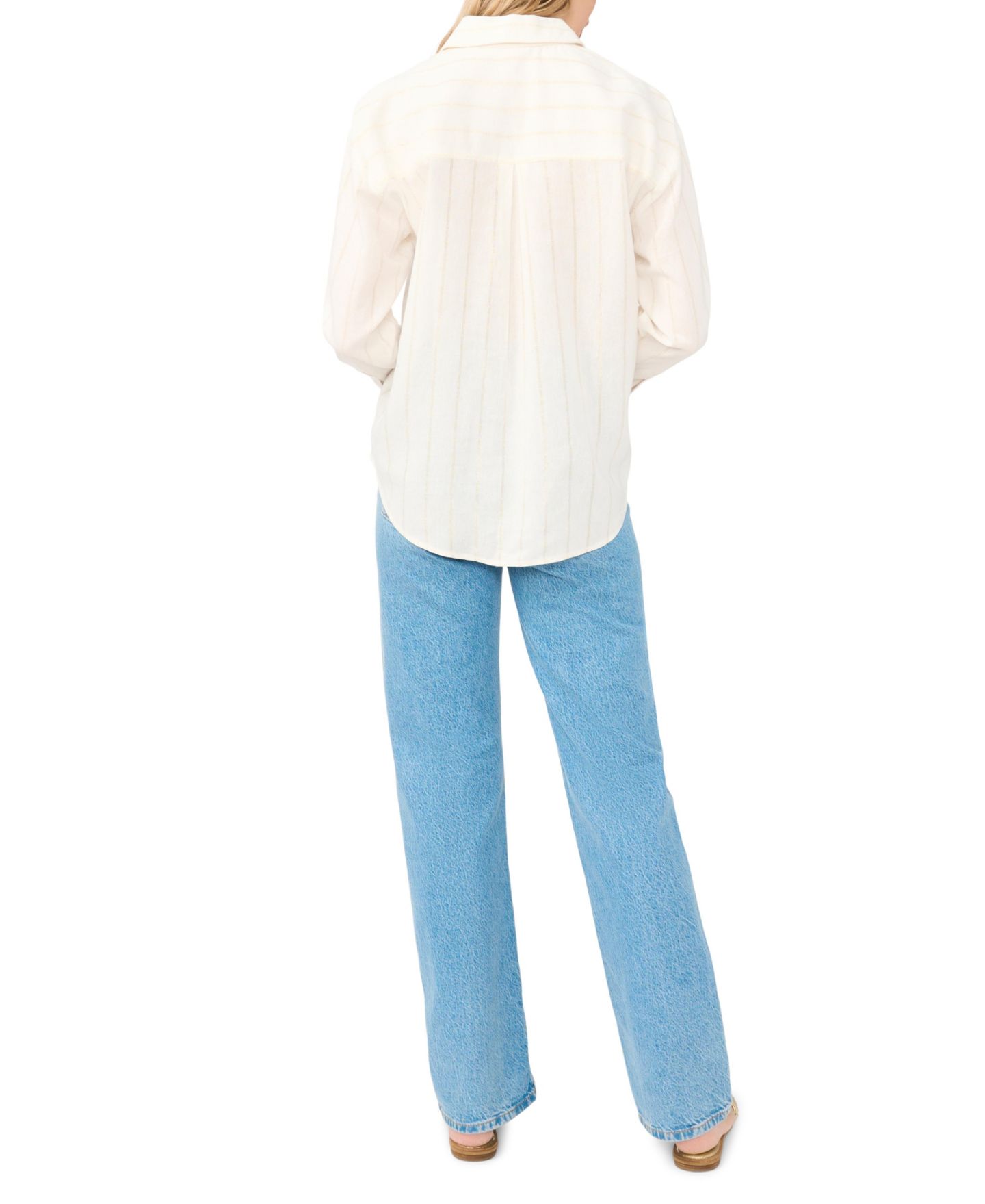 Женская рубашка Vince Camuto Long-Sleeve, цвет: Слоновая кость — фото 4