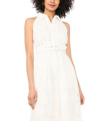 Women's Collared Neck Midi Dress