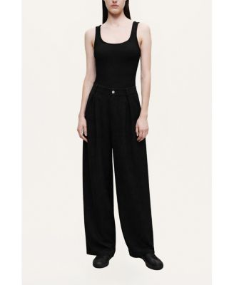 Women's Textured Wide-Leg Pants