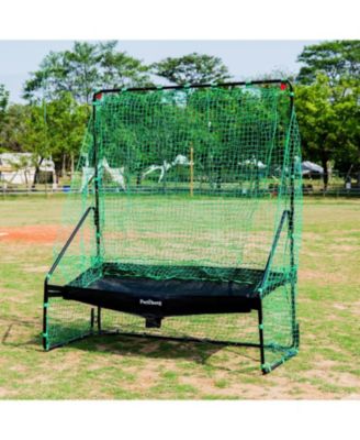 Heavy Duty Baseball and Softball Recycling System Net with Iron Frame and Waterproof Netting