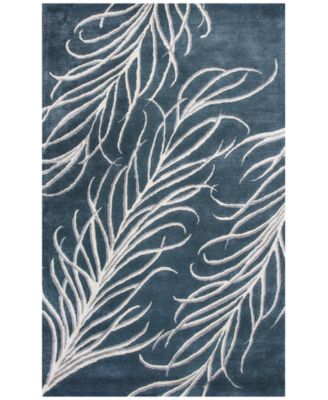 Kas - Bob Mackie Home 1009 Slate Grey Plume 5' x 8' Area Rug