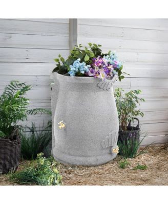 RWURN50-LIG 50 Gallon Rain Saver Wizard Barrel Urn, Light Granite
