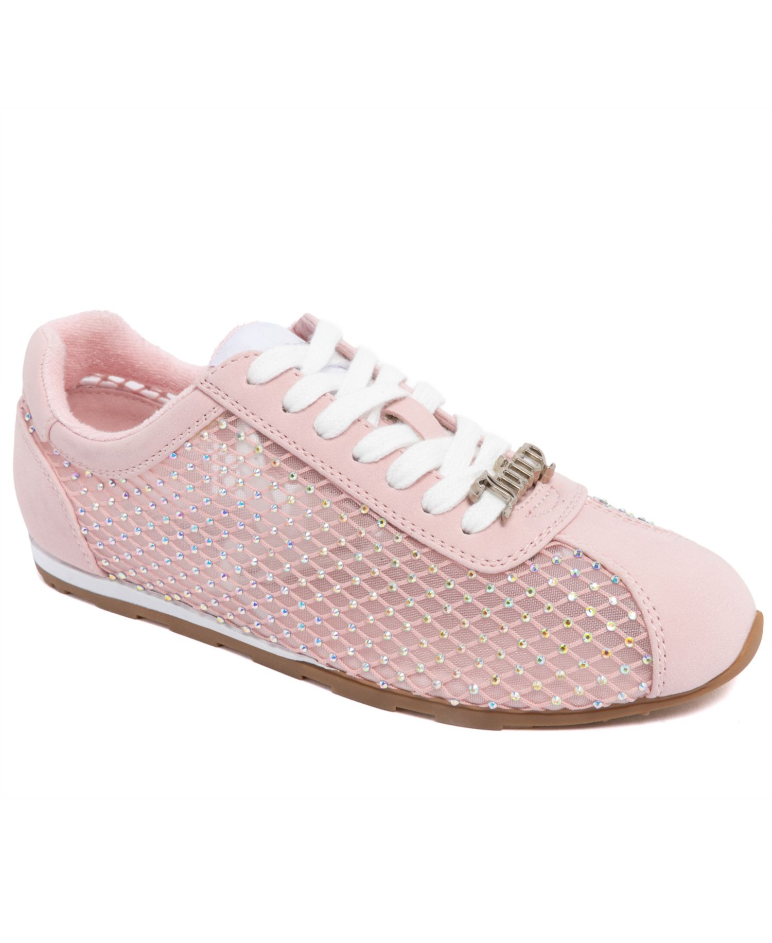 Women's Flirt Rhinestone Mesh Lace-Up Sneakers