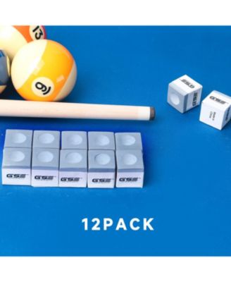 12-Pack Billiard/Pool Cue Chalks, Billiard Pool Table Accessories for Home/Tournament Use