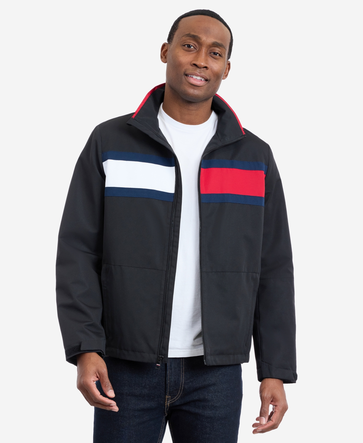 Tommy Hilfiger Men's Long-Sleeve Logo Sail Jacket