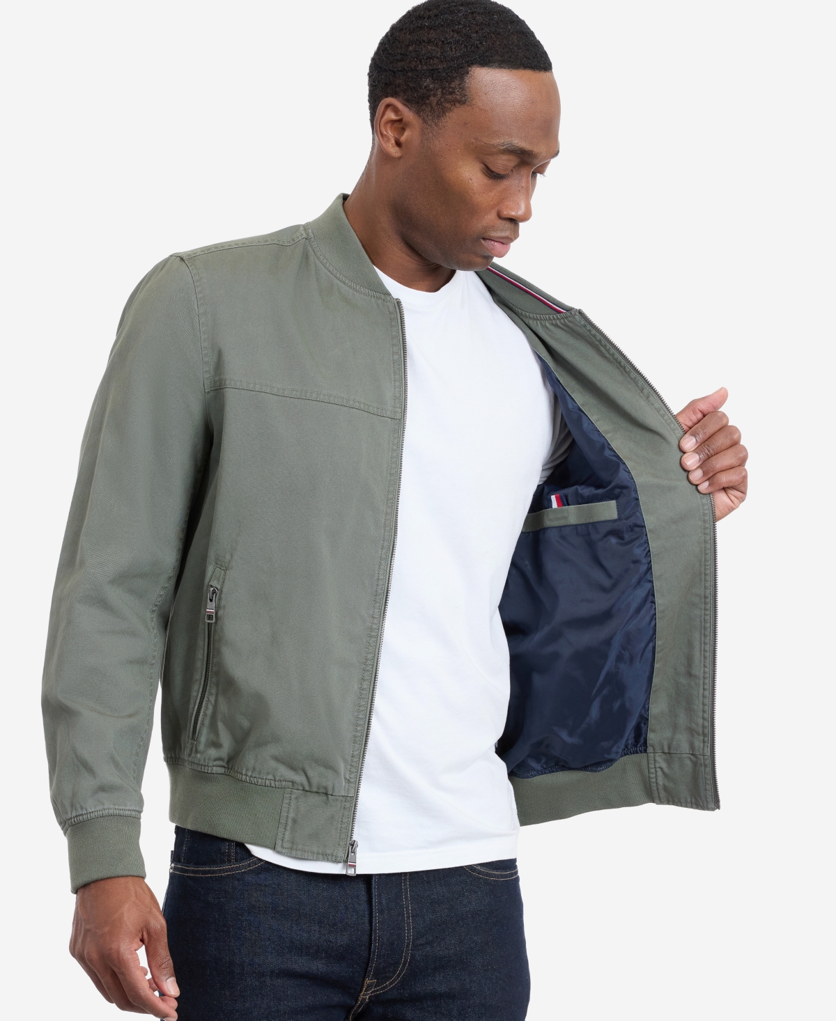 Tommy Hilfiger Men's Collared Bomber Jacket