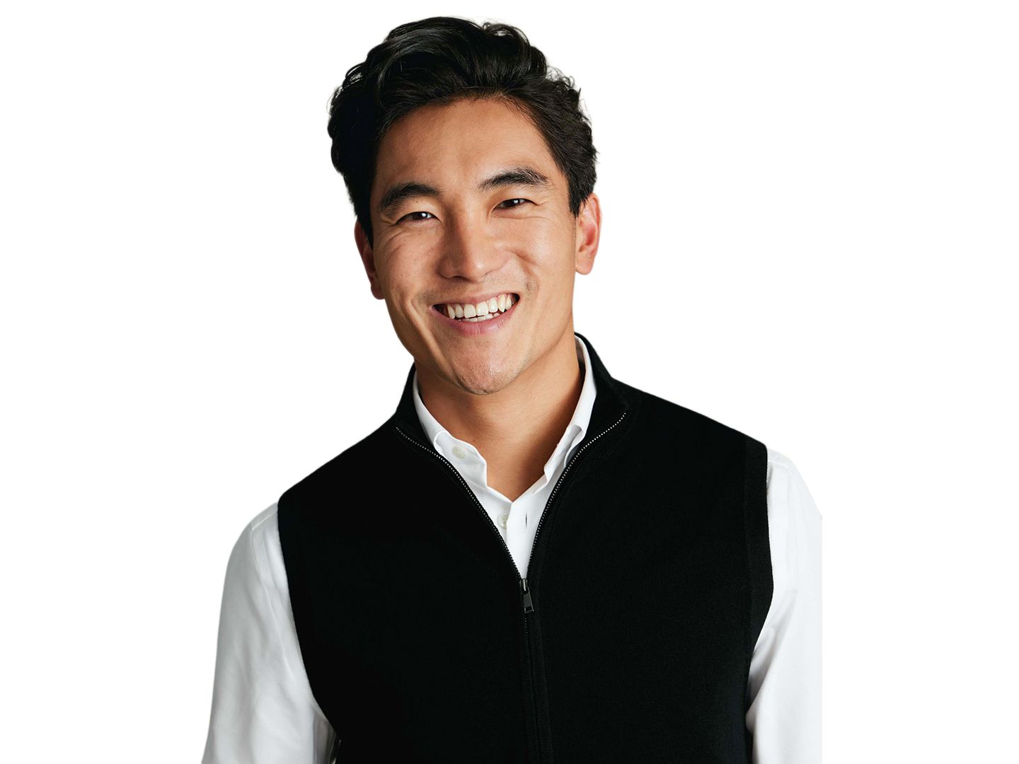 Мужской свитер Charles Tyrwhitt Regular-Fit Gilet, цвет: Чёрный — фото 2
