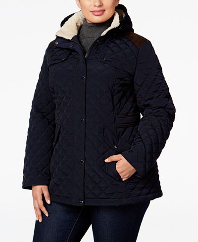 Laundry by Design Plus Size Quilted Hooded Jacket
