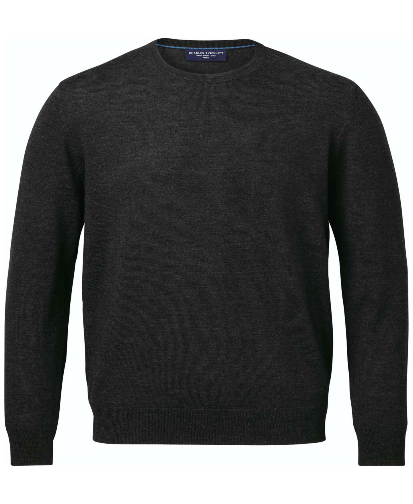 Мужской свитер Charles Tyrwhitt Crewneck, цвет: Тёмный угольный — фото 3