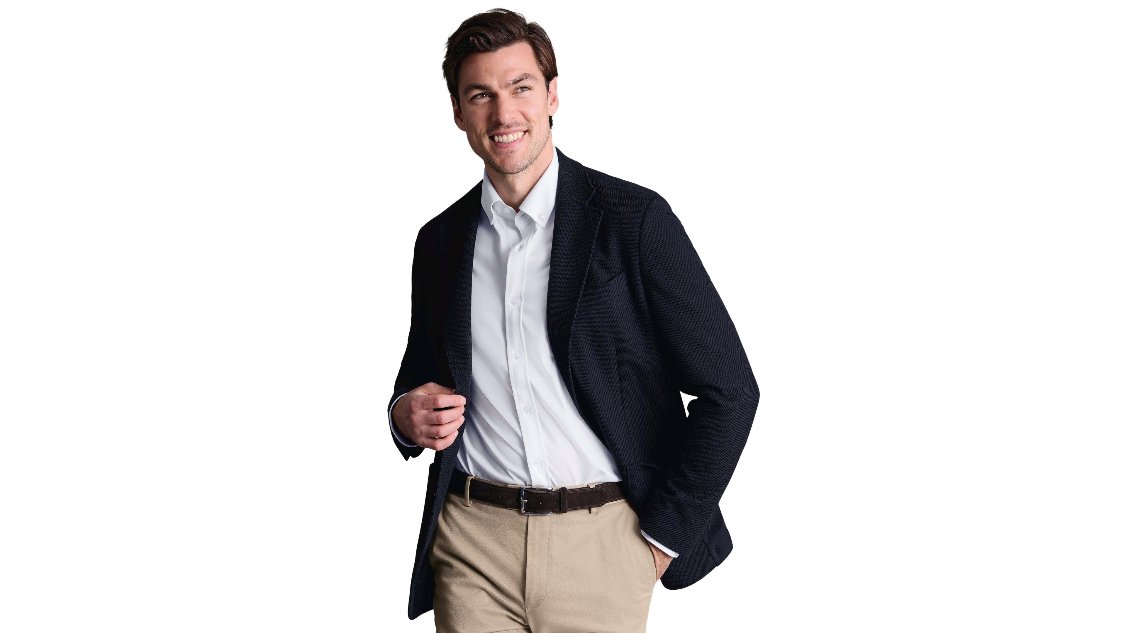 Charles Tyrwhitt Men's Jersey Slim-Fit Blazer