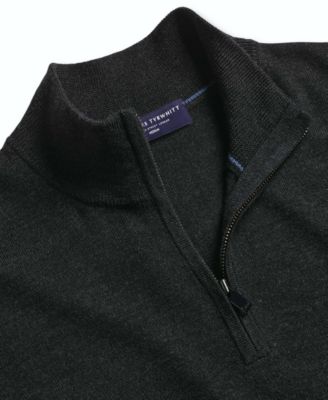 Men's Long Sleeve Quarter-Zip Merino Wool Sweater