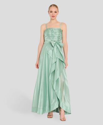 Women's Ruched Bodice Ruffle Front Gown