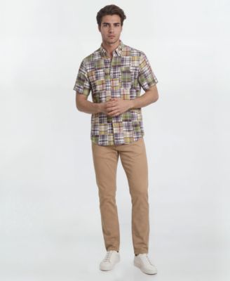 Men's Patch Detail Button-Down Shirt