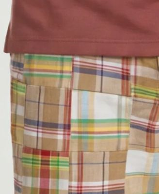 Men's Patch Detail Flat-Front Shorts