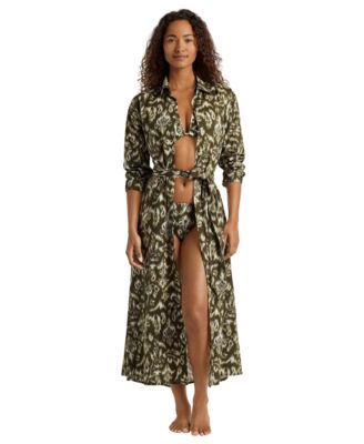 Women's Midi Shirt Dress Cover-Up