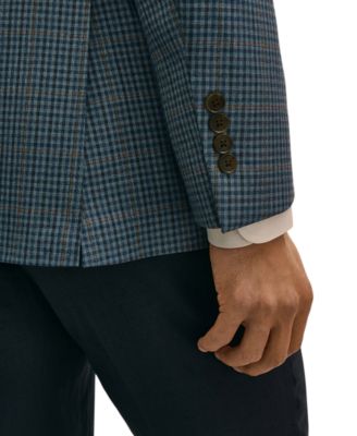 Brooks Brothers Men's Plaid Stretch Classic-Fit Suit Jacket