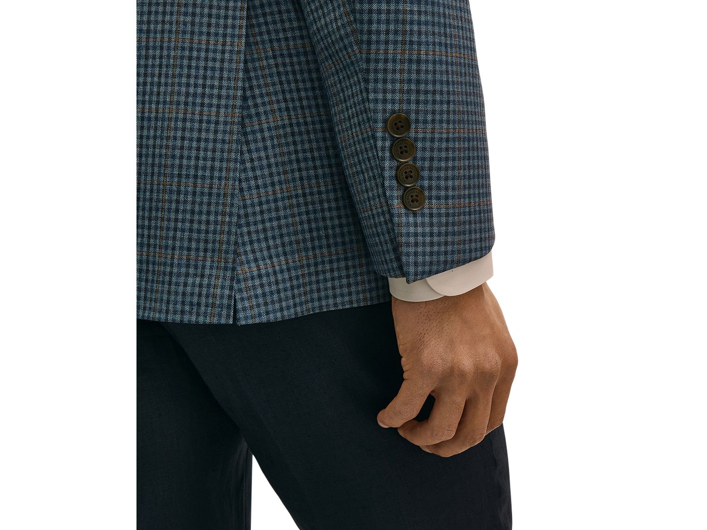 Мужские пиджаки B By Brooks Brothers Plaid Stretch Classic-Fit Blazer, цвет: Синий — фото 4