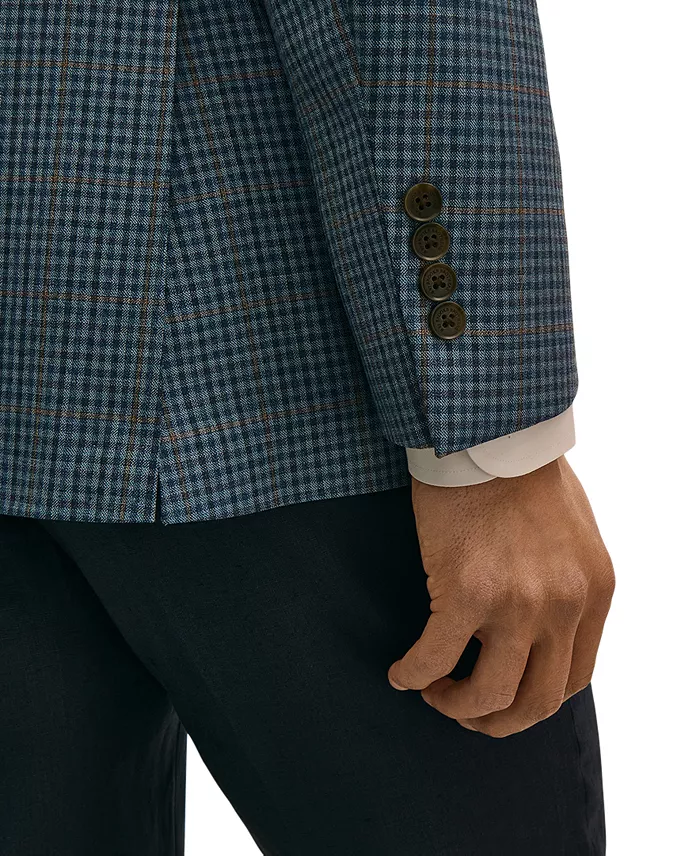 Brooks Brothers Men's Plaid Stretch Classic-Fit Blazer - thumbnail 4