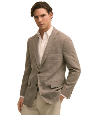 Brooks Brothers Men's Hopsack Classic-Fit Wool Blazer - Macy's