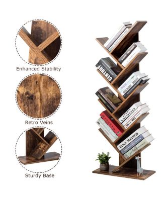 8-Tier Free Standing Tree Bookshelf