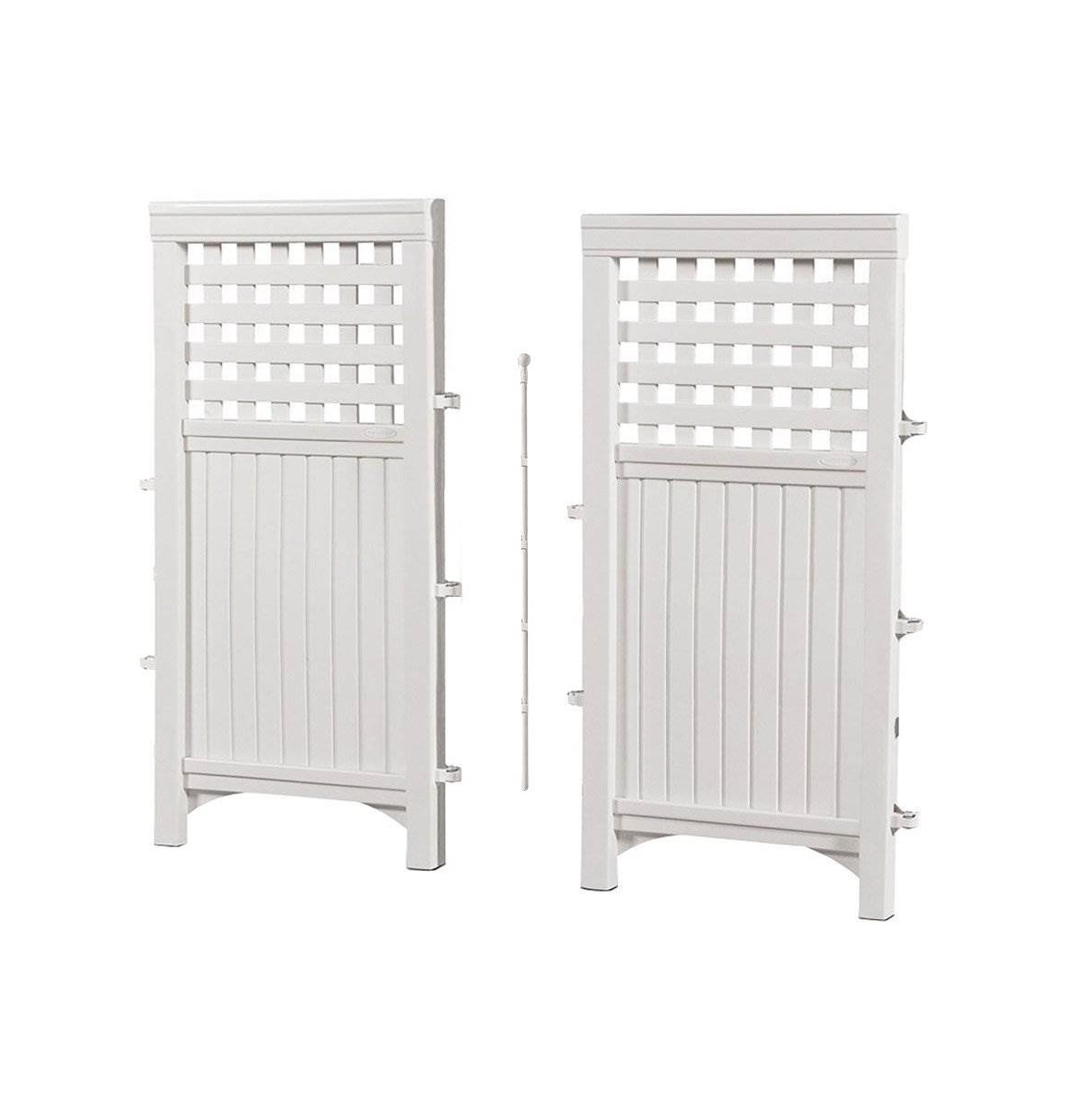 Suncast 4 Panel Screen Enclosure Freestanding Steel Resin Reversible Panel Outdoor Screen Tre