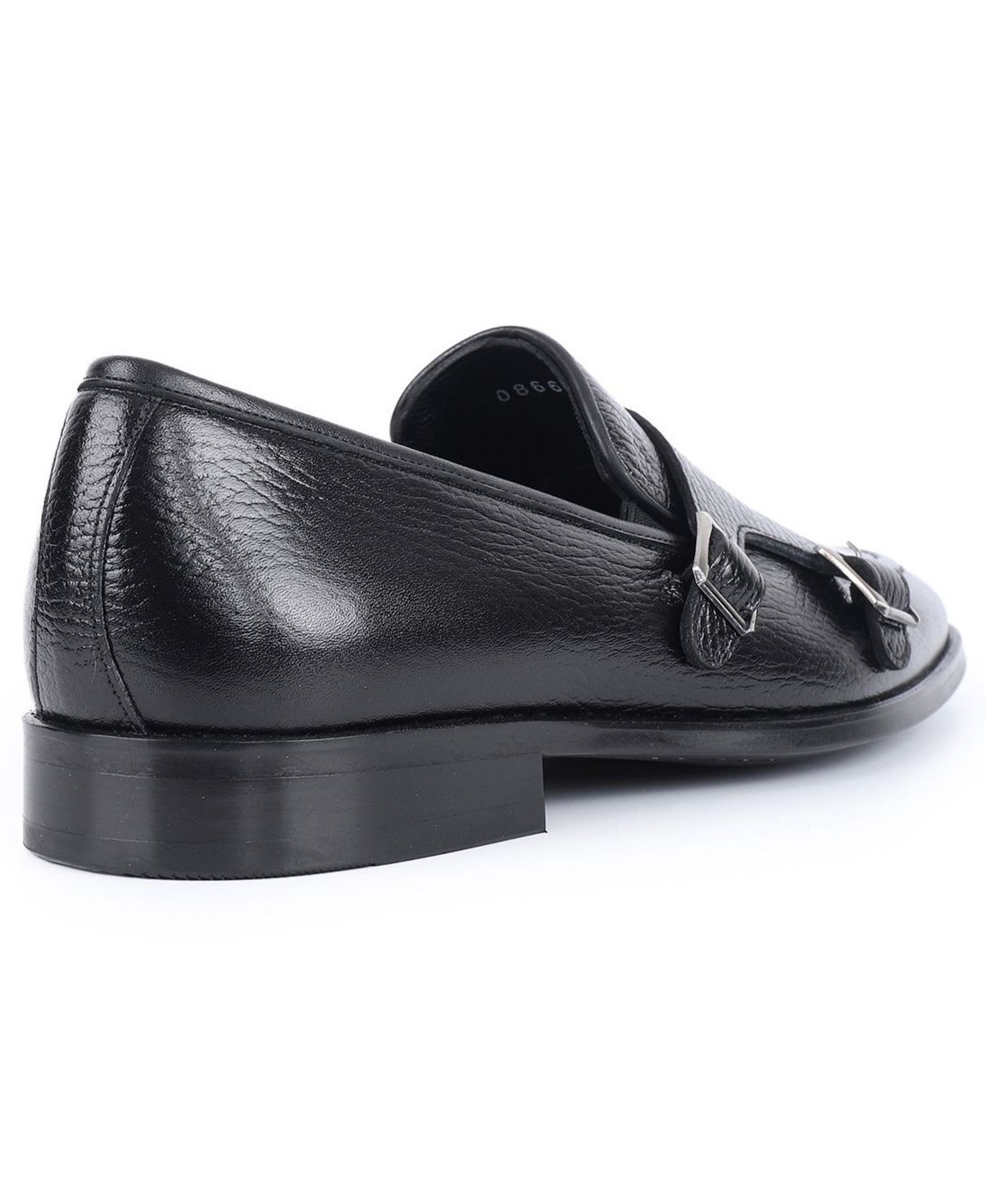 Мужские туфли VELLAPAIS Ledonia Double Monk Strap, цвет: Чёрный — фото 3