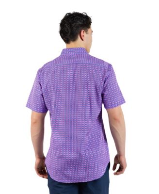 Men's Moroccan Tile Printed Performance Short Sleeve Shirt