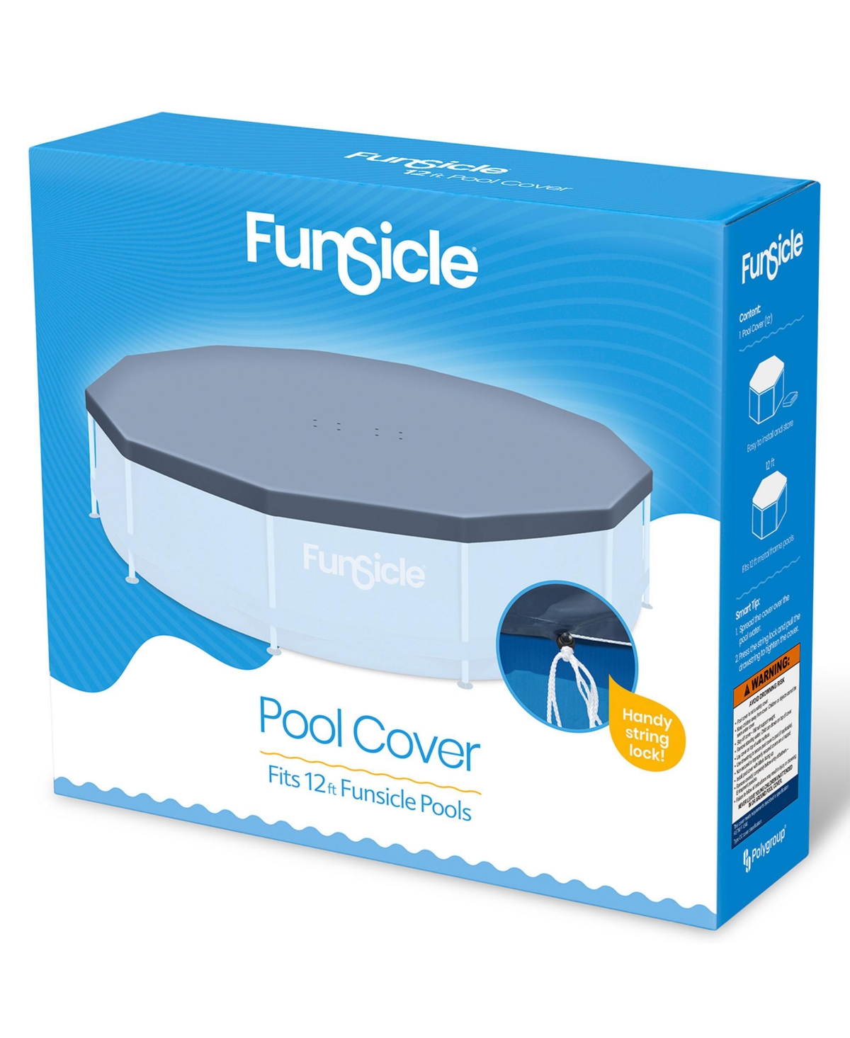 Funsicle 12ft Round Above Ground Frame Pool Debris Cover, Accessory Only, Gray