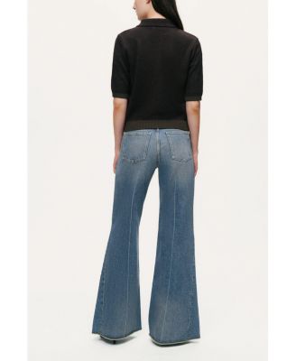 Women's Contrast-Trim Short-Sleeve Cardigan