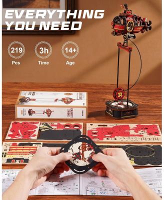 Pendulum Balance Toy, 3D Wooden Puzzles for Adults, Retro Deep-Sea Adventurer, DIY Craft Wood Puzzle Kit