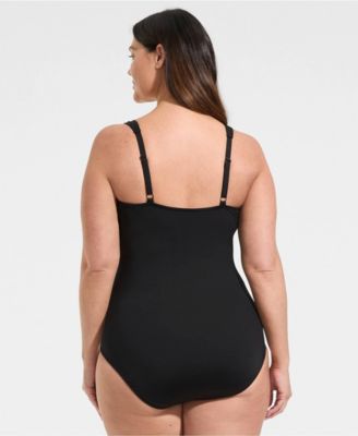 Women's Sweetheart Underwire Wrap One Piece Swimsuit