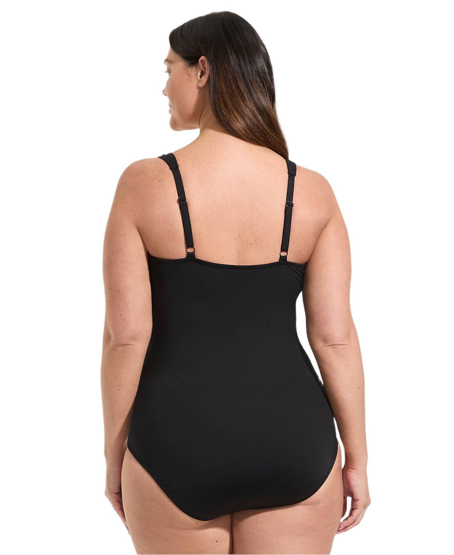 Plus Size Sweetheart Underwire Wrap One Piece Swimsuit