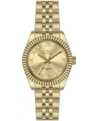 Women's 47418 Specialty Quartz 3 Hand Gold Dial Watch