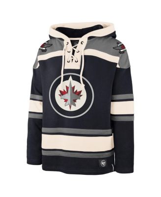 Men's Navy Winnipeg Jets Superior Lacer Hoodie