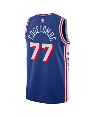 Men's and Women's V. J. Edgecombe Royal Philadelphia 76ers 2025 NBA Draft First Round Pick Swingman Icon Edition Jersey
