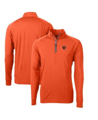 Men's Orange Chicago Bears Adapt Eco Knit Stretch Quarter-Zip Throwback Pullover