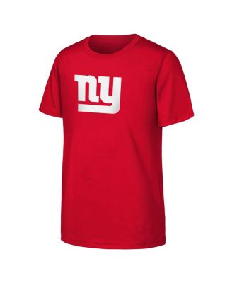Big Boys and Girls Red New York Giants Primary Logo T-Shirt