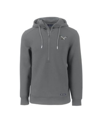 Men's Gray Philadelphia Eagles Throwback Roam Eco Half-Zip Pullover Hoodie