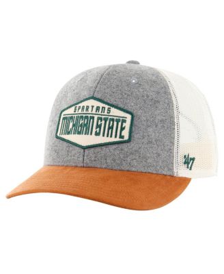 Men's Heather Gray Michigan State Spartans Drover Trucker Adjustable Hat