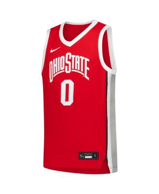 Big Boys and Girls Scarlet Ohio State Buckeyes Replica Basketball Jersey