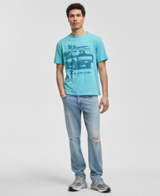 Men's Surfer Bronco Truck Graphic Cotton T-Shirt